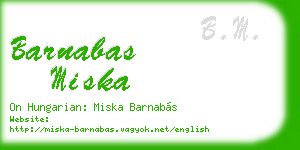 barnabas miska business card